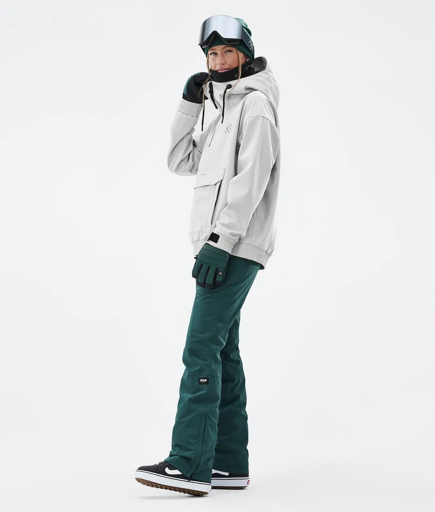Cyclone W Snowboardjacke Damen Light Grey